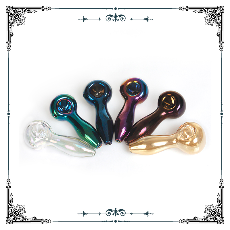 

Wholesale glass tobacco pipes Gradient hand pipes glass smoking pipe handpipes thick glass spoon pipe smoking pipe wholesale