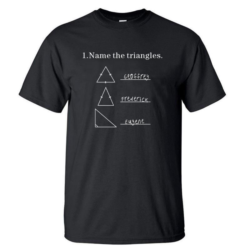 

Science Shirt For Adult Name The Triangles Geometric Printed Men T Shirt Men' T Shirts Fashion 2020 Cotton Summer Top T-Shirts, Gray
