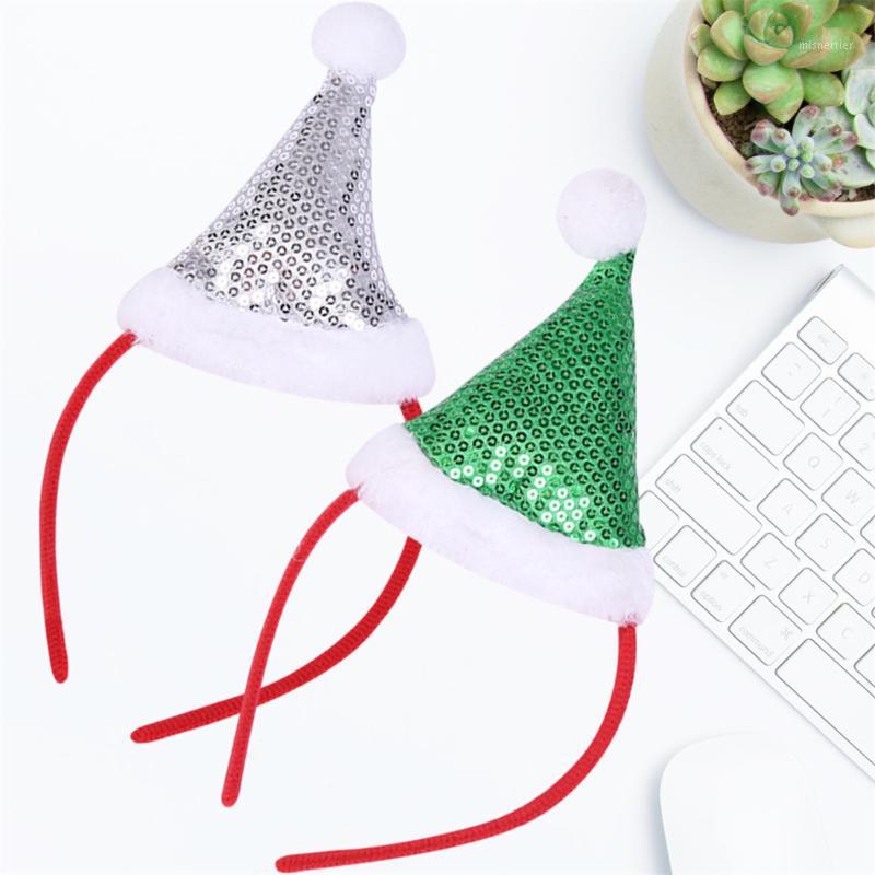 

Christmas Tiara Headband Party Show Dress Up Sequins Christmas Hat Headband Party performance dress up sequined headdress F9271
