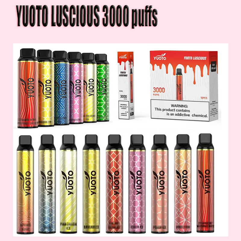 

Authentic Yuoto Luscious 3000 Puffs Vapes Cigarette 8ml Pods 1350mAh battery Disposable E-cigarette Kit239j202E