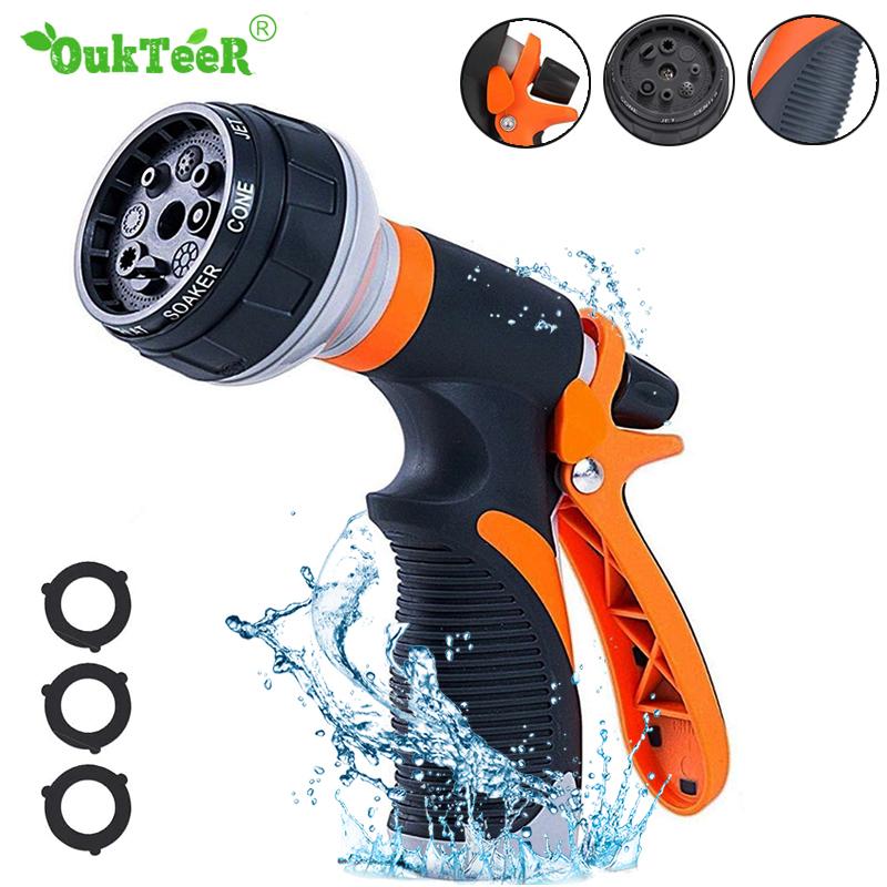 

8 Patterns Water Nozzle Head Hose Sprayer Car Washing Garden Watering Spray High Pressure Plant Water Sprinkler, Xcb--222