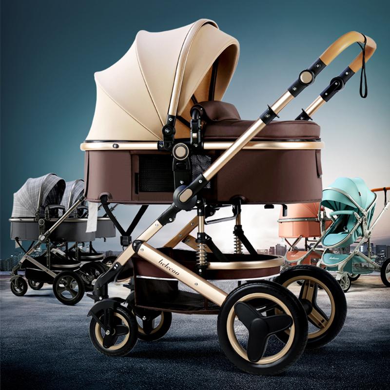 

Fast Free shipping Free Duty Baby stroller can sit and lie high landscape stroller fold -absorbing pram 0 to 3-4 years