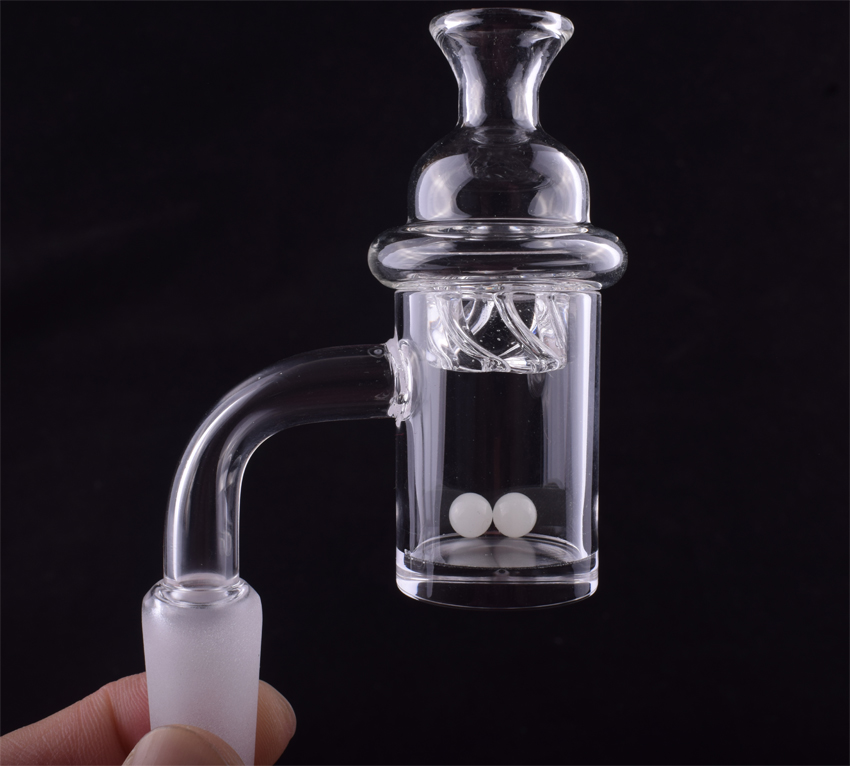 

Short Neck Quartz Banger & Carb Cap set 25mm quartz nail 14mm 18mm Male Female Terp Flat top Bangers for Dab Rigs Glass Bongs