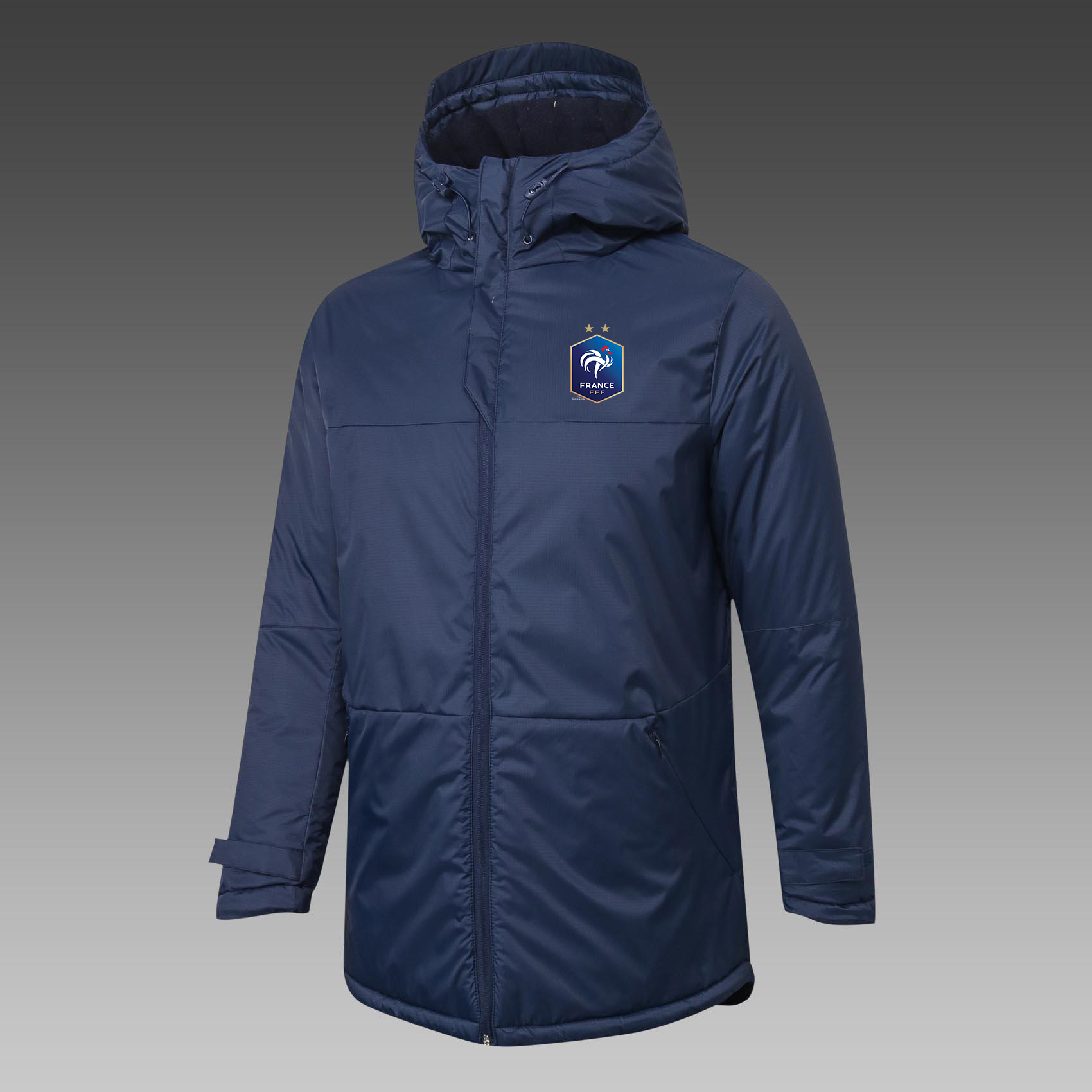 France National Men's football team Down Winter Jacket Long Sleeve Clothing Fashion Coat Outerwear Puffer Soccer Parkas Team emblems customi