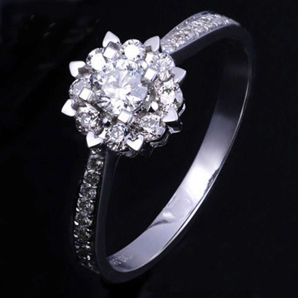 

Luxurys Designers Fashion Jz020 snowflake C diamond ring 30 points wedding ring high end simulation jewelry ring proposal
