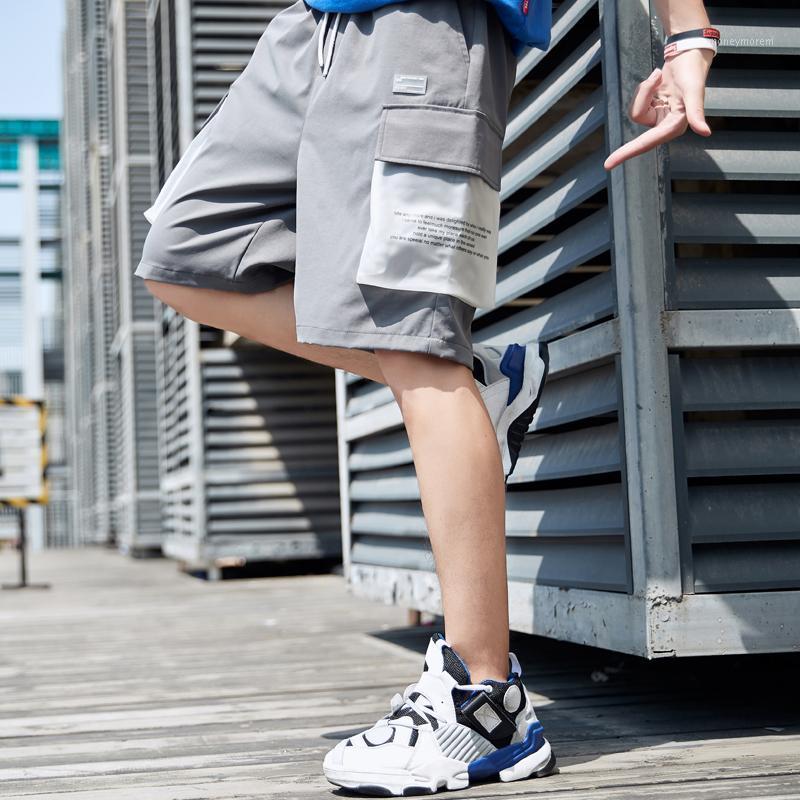 

Streetwear Mens Shorts Summer 2020 Side Pockets Hip Hop Shorts Loose Joggers Men Fashions Black Dropshipping1, Orange