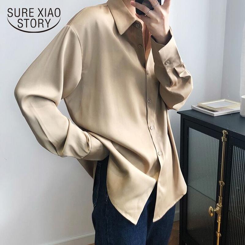

Women's Blouses & Shirts Plus Size Women Clothing Office Lady Shirt Female Loose Vintage Chiffon Long Sleeve Blouse White Tops Blusa Korean