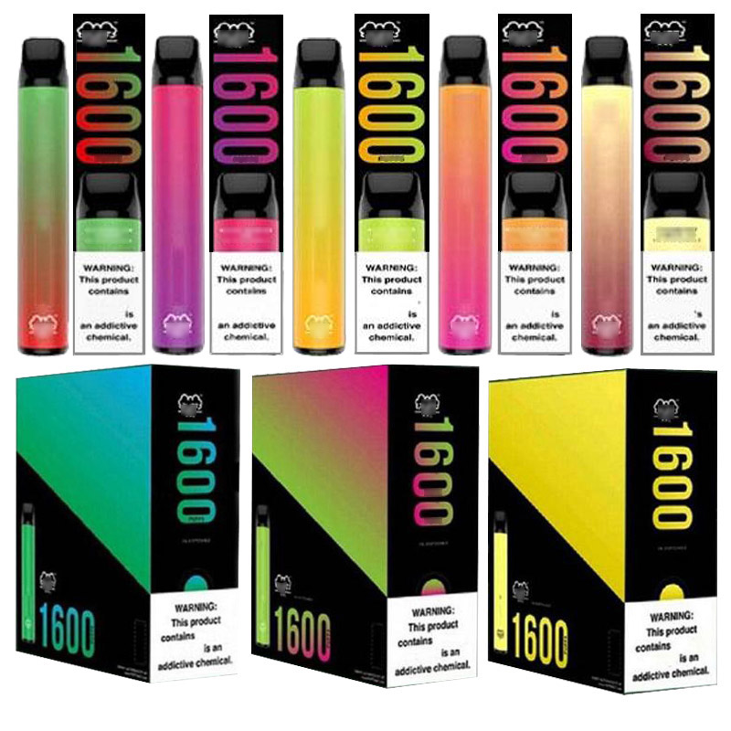 

6.5mL Disposable Bar Puff Xxl Vapor Vape Box Electronic Liquido Disposal Atomiser Ecig 1600 With Display Pods Pen Puffs Vaporizer Cigar Fvnv