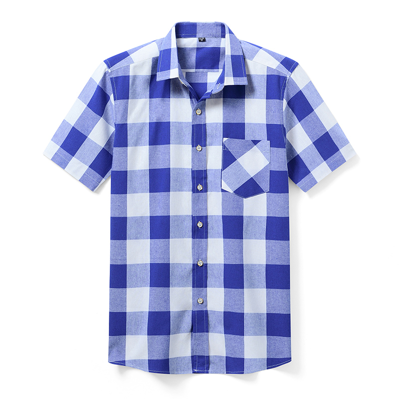 

2021 New Summer Fashion Print Plaid Short Sleeve Lapel Brand Casual Men's Classic Shirt G57d, 2lm-ldbl-k-71