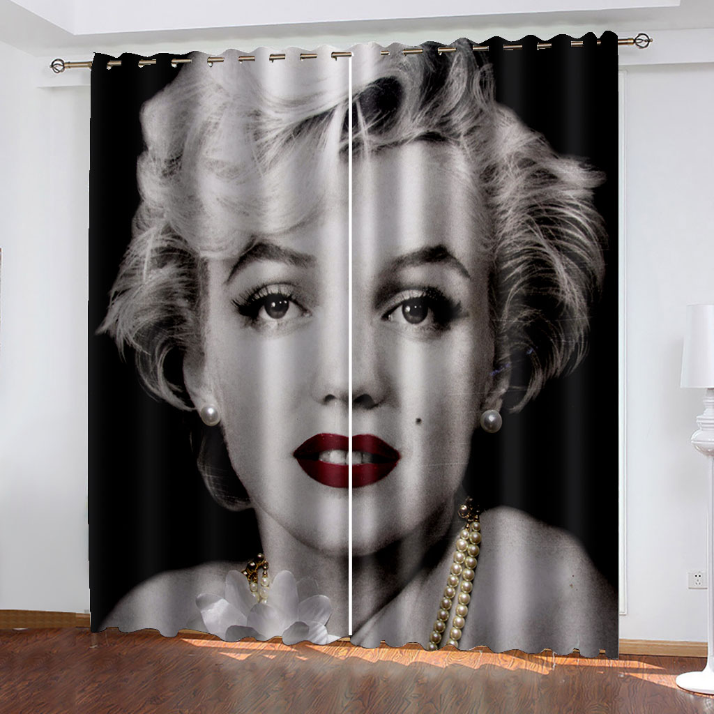 

Luxury Blackout 3D Window Curtains For Living Room Bedroom black and gery curtains 3d stereoscopic curtain, As show