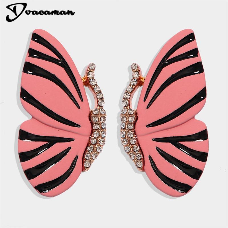 

Dvacaman Butterfly Resin Drop Earrings For Women Multicolored Insects Holiday Modern Party Gifts Fashion Jewelry Colorful Large