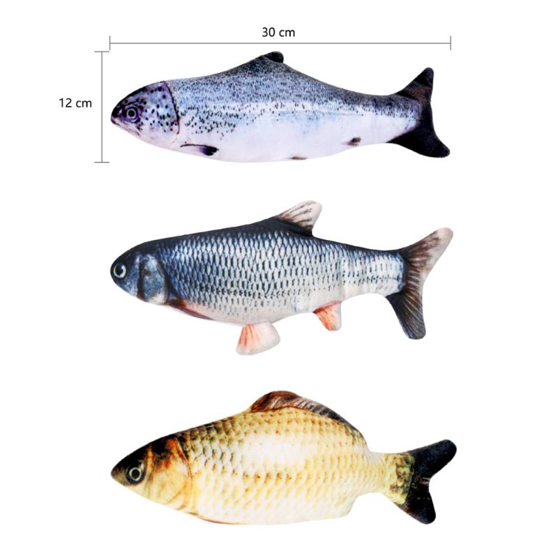 

Cat Toy Interactive Electronic Pet 3D Simulation Fish Shape Catnip Toys Playing Supplies Dropshiping