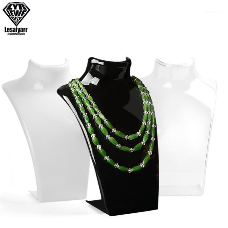 

Jewelry Pouches, Bags 1PC 3 Colors Acrylic Mannequin Necklace Display Holder Pendant Earrings Decorate Exhibition Stand Shelf, Pink;blue