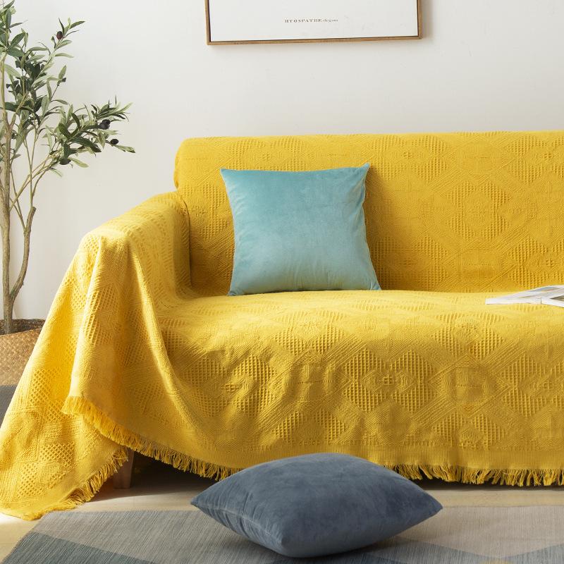 

Ins Style Sofa Throw Blanket Nordic Simple Couch Sofa Cover Anti Pilling Living Room Bed Anti Dirt Cloth Air Condition Blankets