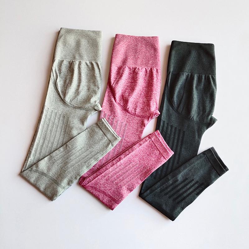 

Hollow Out Yoga Pants Seamless Women Sports Leggings Fitness Solid Athletic Long Tights Gym Running Trousers Girls Pants, Green