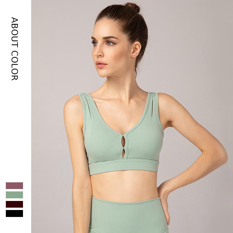 

Workout Seamless Bra High Impact Sports Woman Yoga Top Bras Padded Push Up Running Crop Sport Fitness Women Tops Gym for Support, Black