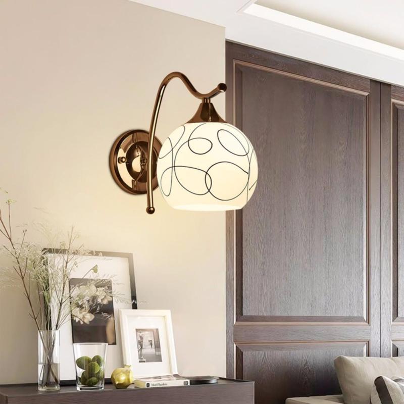 

E27 Edison Buld Retro Vintage Led Wall Lamp Holder Bedroom Bedside Lampshade Indoor Antique Light