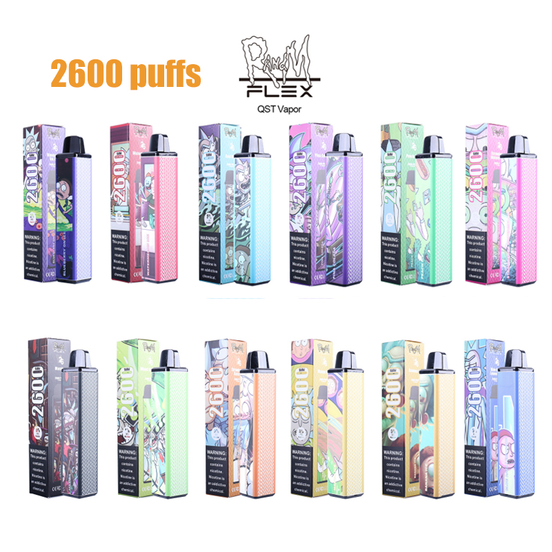 

Disposable Vape E Plus Cigarettes Pre 2600 Puffs Vapor Bars RandM A+ Packaging Filled Cartridge Pods Flex 18350 8.5ml Battery R&M Wkmrs, Black;red