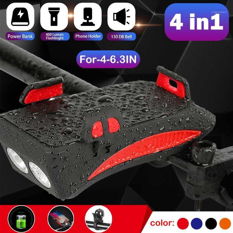 

Bike Light Rainproof USB Rechargeable 4 In 1 2000mA Power Bank USB Mobile Phone Charging Holder Bracket For Bicycle Light1