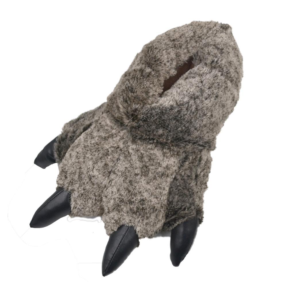 

Millffy Funny Slippers Grizzly Bear Stuffed Animal Claw Paw Slippers Toddlers Costume Footwear 201203, Black