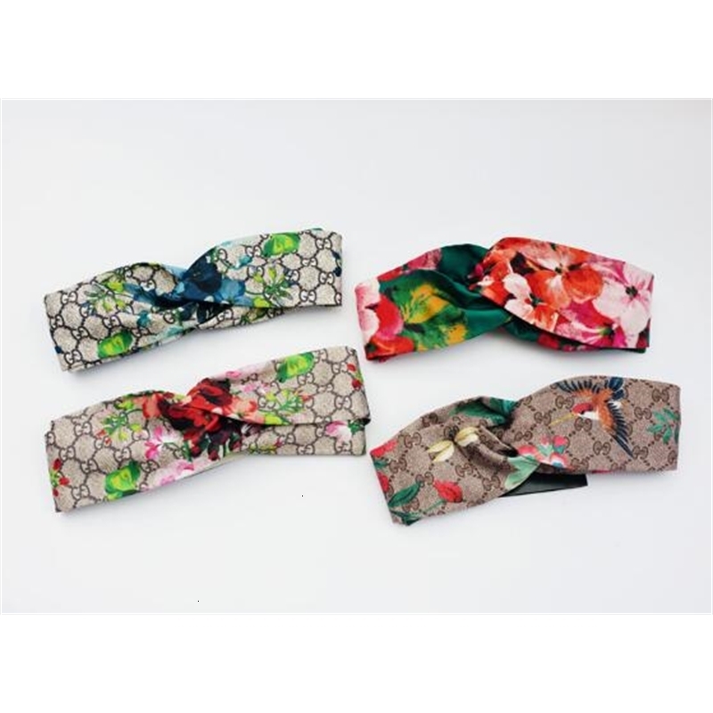 

70% discount Women Headband Twist Turban Floral Print Girl dragonfly butterflies hummingbirds Silk Satin Hair Accessories Elastic Head band