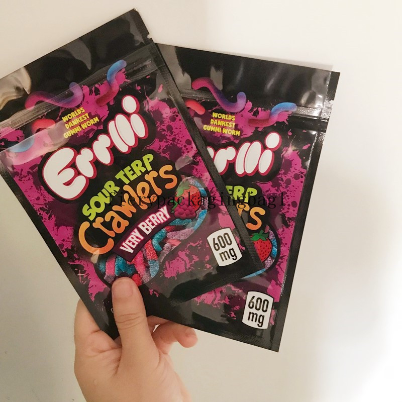 

Hashtag Crawlers Edibles Errlli Sour Terp Bag 2021 Bag 600mg EMPTY Packaging Honey Cookies Bag Kedmc