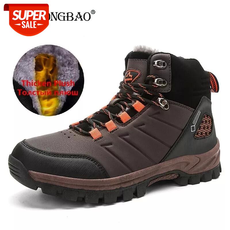

Brand Winter Men's Boots Plus Plush Warm Men's Snow Boots Waterproof Ankle Breathable Designer Handmade Hiking #4G2B, Beige