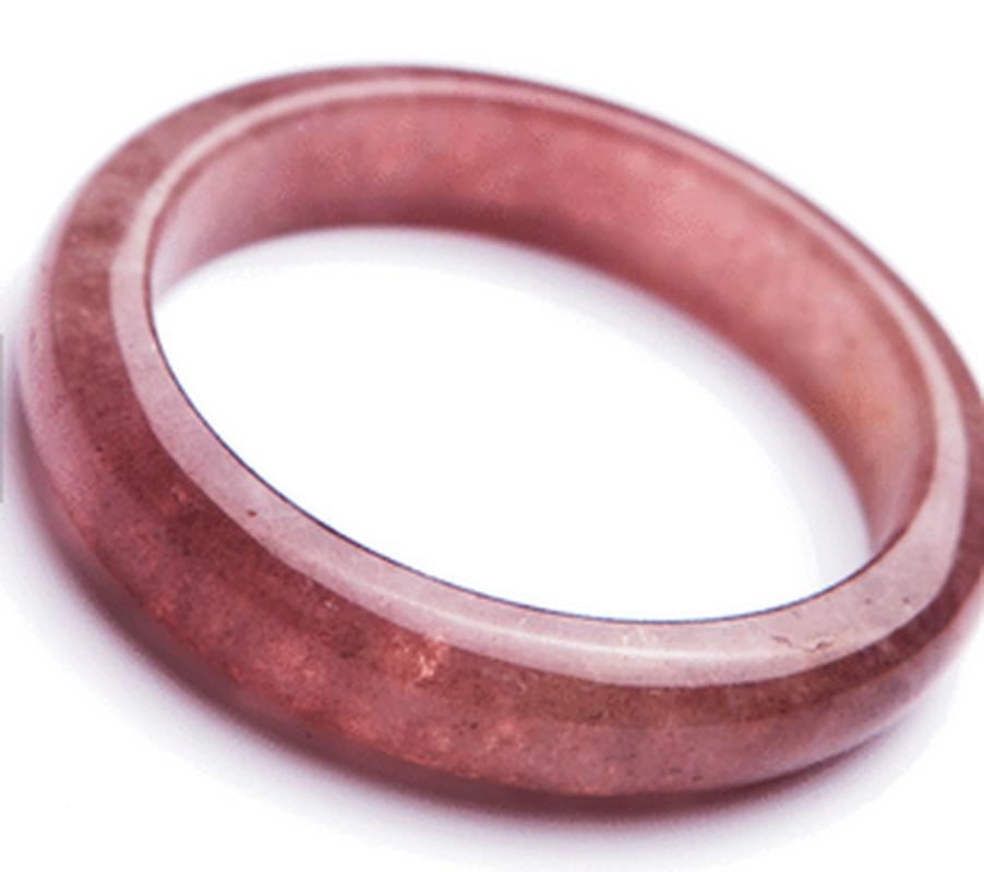 

Bangle Natural 56mm Red Strawberry Quartz Crystal Round Bracelet