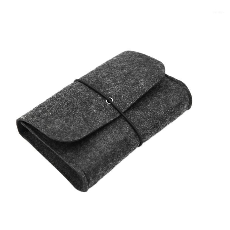 

Quality Wool Fiber Power Bank Storage Bag Mini Sofe Felt Pouch For Data Cable Mouse Travel Organizer Electronic Gadgets Organiza1