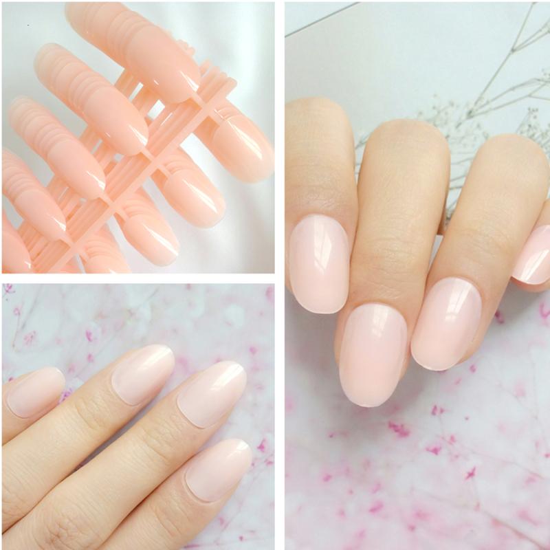 

240 Pcs/ lot Translucent Nude Artificial False Nails For Design Acrylic Fake Fingernails DIY Full Cover Salon Tips Manicure Tool, 008