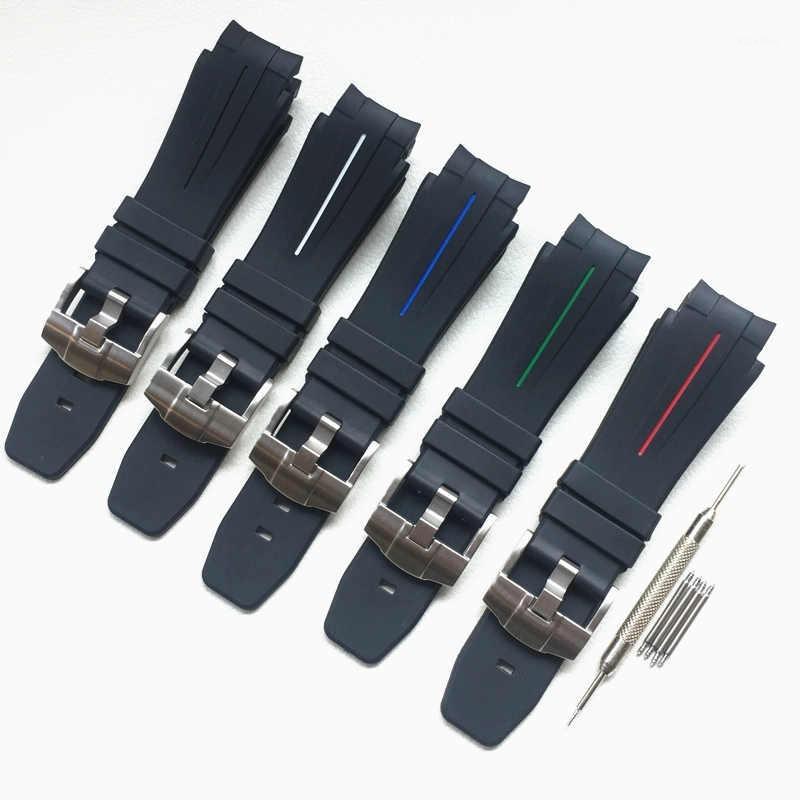 

Watch Bands Rubber Strap Men's Accessories For Water Soft Dustproof High Quality Silicone Bracelet 21mm Black1