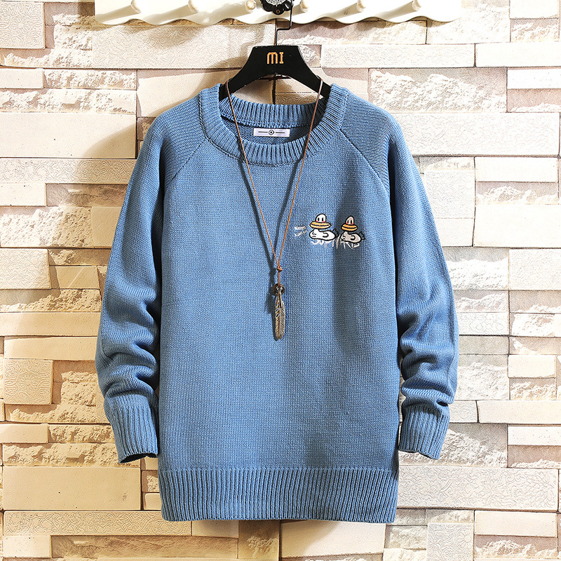 

2020 new men's black white shirts autumn long sleeves winter sweater knitted or crocheted neck o ver 5xl ALDU, Z0108 1