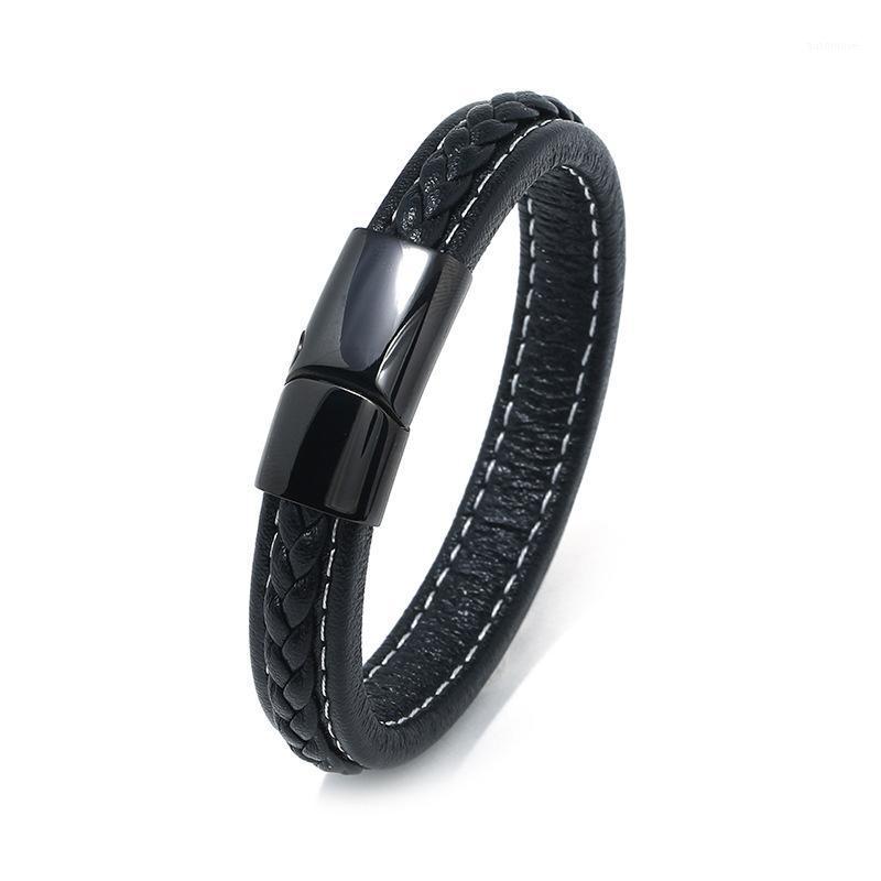 

Weave PU Leather Bracelet Wristband Charm Bangles Men Bracelets Jewelry1