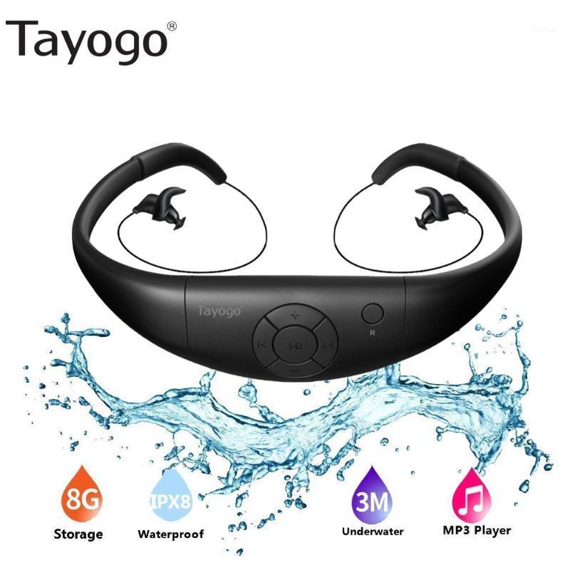 

Tayogo 8G IPX8 Waterproof MP3 Newest Swimming Diving Music Player Built-in Player Neckband Stereo Sport Earhook Audio Headset1