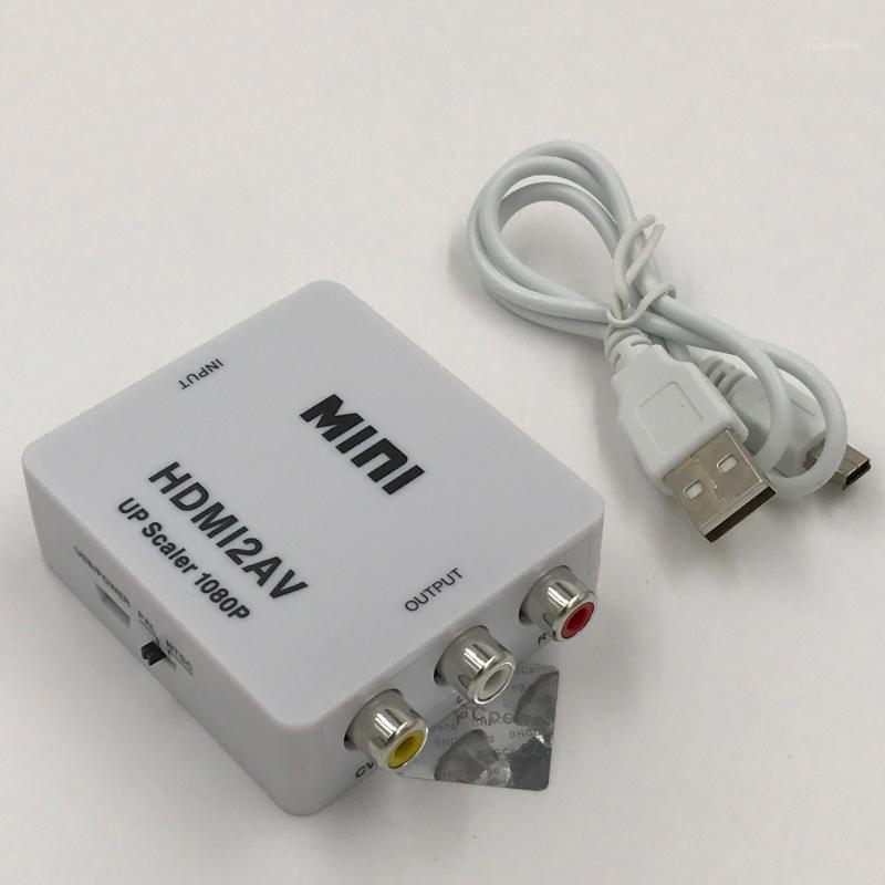 

to AV Converter to RCA CVBS L/R Female Female Adapter Support NTSC PAL for DVD HDTV 480p 1080p1