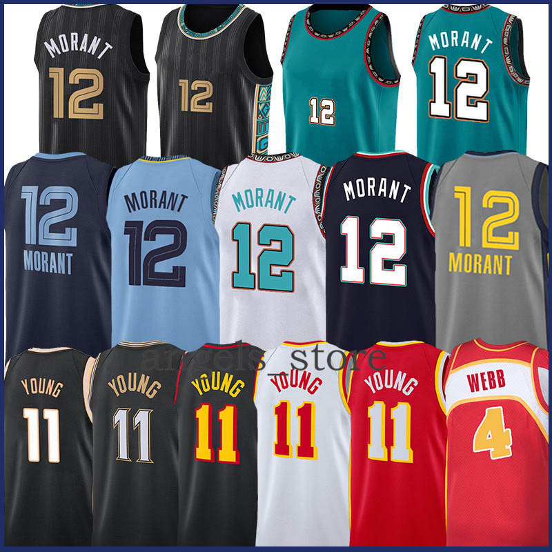 

Trae 11 Young Ja 12 Morant Spud 4 Webb Basketball Jersey, Mens jersey