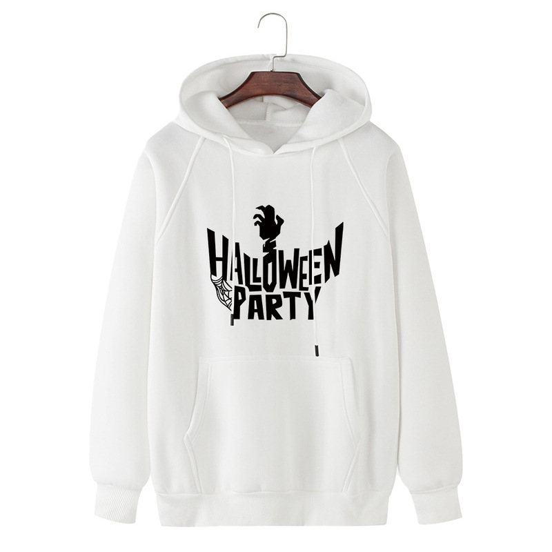 

Autumn Men Hoodie Creative Halloween English Alphabet Head Printing Custom Sweatshirt Personality Printing Top, Army