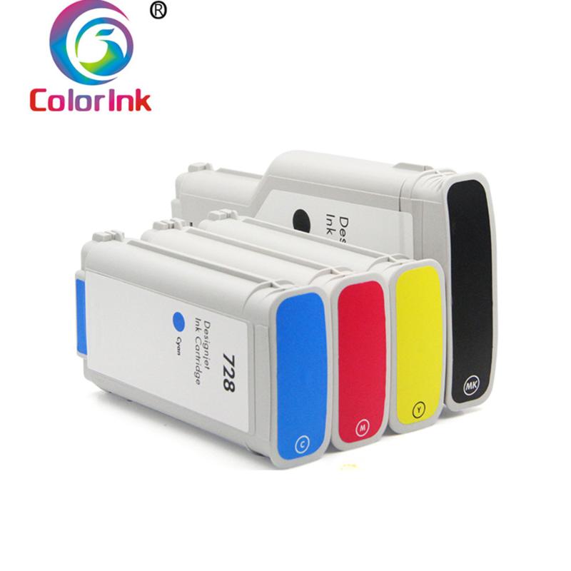 

ColoInk 728 ink cartridge for DesignJet T730 T830 printer ink cartridge 300ml black 130ml color pigment dye