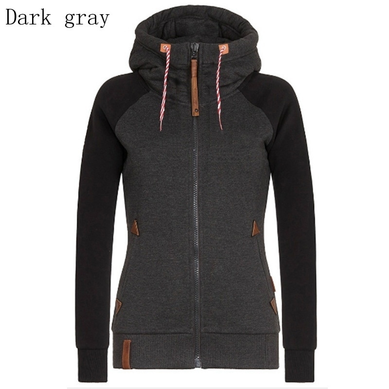 

Autumn Winter Hoodie Women Pullover Sweatshirts Female Patchwork Fleece Hooded Jacket Autumn Coat Warm Hoody Plus Size 5XL 201203, Black