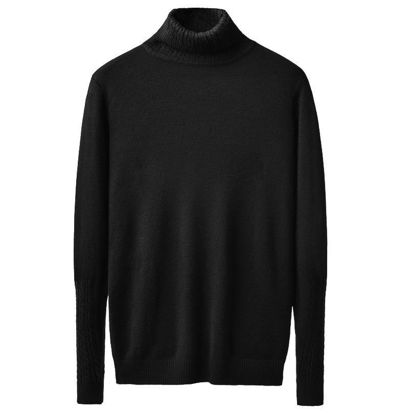 

Cotton Sweater Men Long Sleeve Turtleneck Sweaters for Men Solid Cashmere Knittwear Clothing Hombres Pullovers Coats Oversized, White