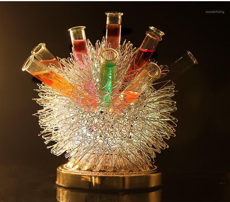 

Luminous Tube Rack Bar Night KTV Ball Hollow Honeycomb Cocktail Rack light Cup Holder1