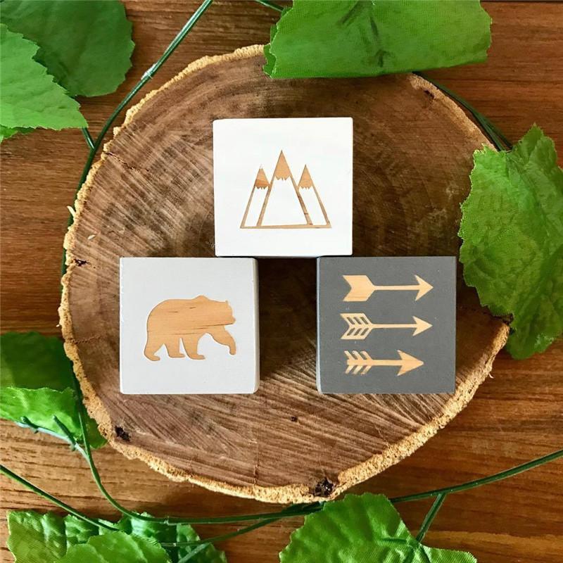 

Nordic Original Pine Wooden Swan/Polar bear Block Decoration for Baby Room Decal Thing Baby Room Cute Decorative (6*6*6CM