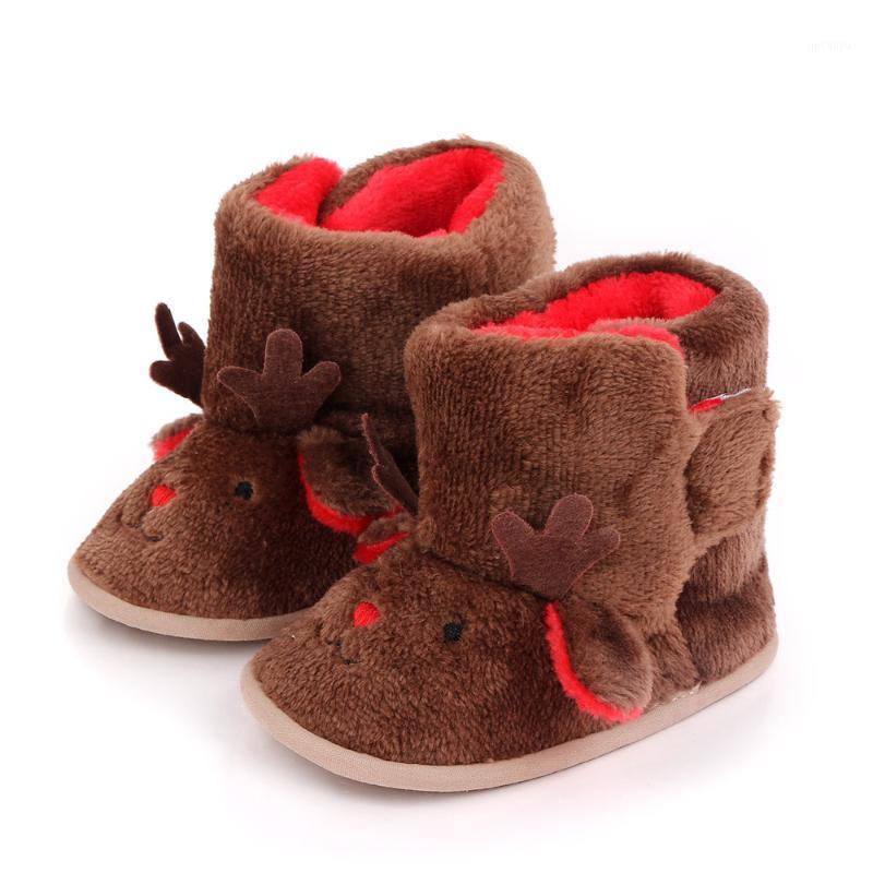 

Winter Warm Newborn Infant Baby Boy Girl Boots Christmas Deer Snow Boots1, Brown