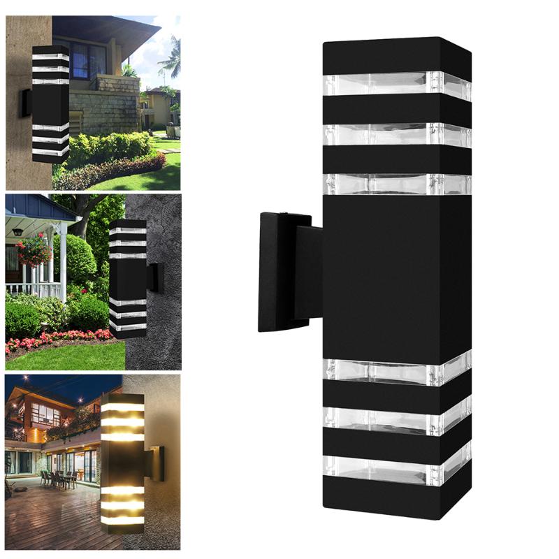

Dual Head E27 Socket AC 85-240V Up Down Aluminum Cuboid LED Wall Light Waterproof Outdoor Decoration for Courtyard Garden