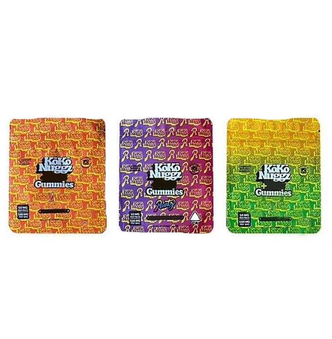 

2021 RUNTZ KOKO NUGGZ BAGGIES NEWEST EDIBLES MYLAR BAG 500MG EMPTY GUMMIES PACKAGE RETAIL STORAGE SMELL PROOF ZIPPER POUCH Edibles Packaging