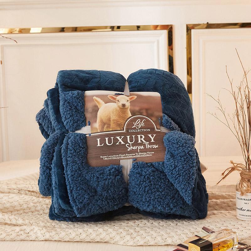 

Thicken Double-sided Coral Velvet Bedding Blanket AB Version Cashmere Winter Warm Couch Bed Throw Blanket  Nap