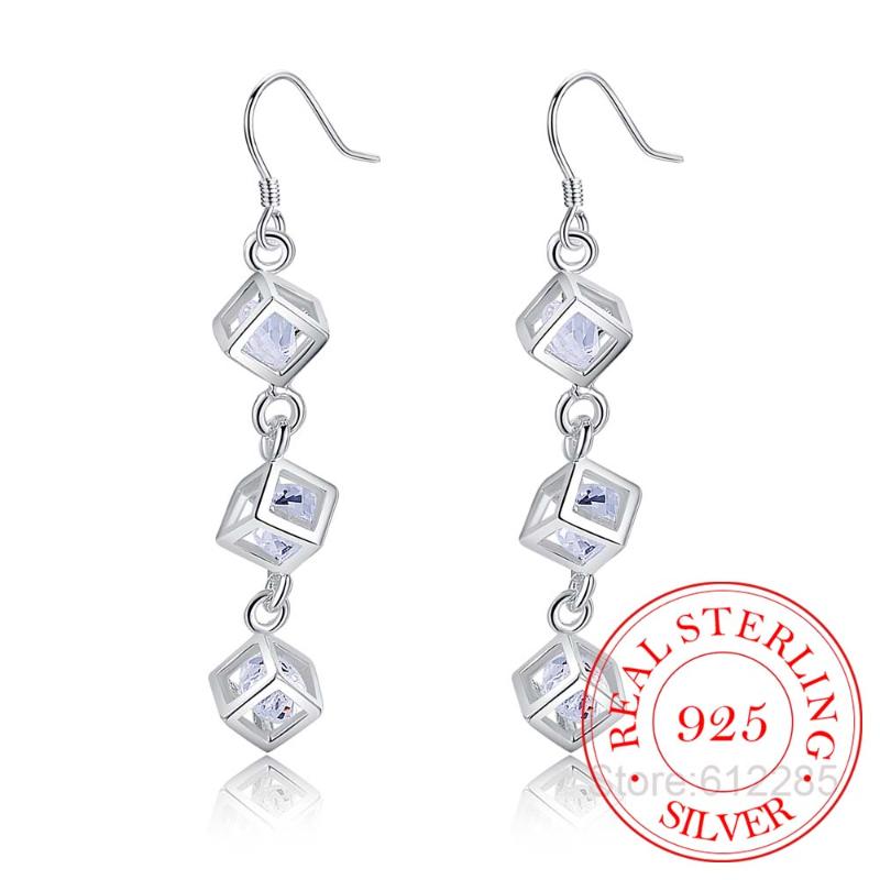 

Wholesale 925 Sterling Silver Earring,Wedding Party Jewelry Accessories,Fashion Silver Long Drop Dangle Earrings for Women 2020