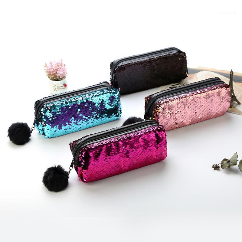 

Creative Reversible Sequin Pencil Case for Girls School Supplies Super Big Stationery Gift Magic Pencil Box Bags Pencilcase1