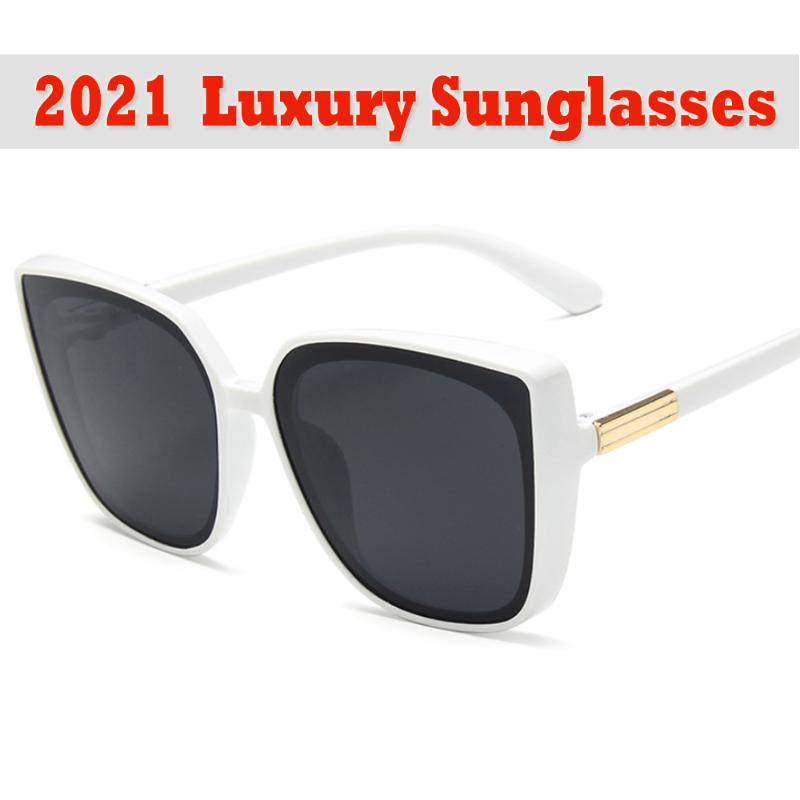 

2021 Cateye Designer Sunglasses Women High Quality Retro Sunglasses Women Square Glasses Women/Men Luxury N180