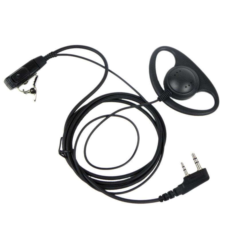 

2 Pin Ear Hook Earpiece Headset Pfor Baofeng CB Radio UV-5R UV-5RE Plus GT-3 Mark II UV-B5 BF-888S Walkie Talkie, Black